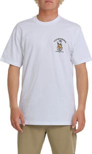 Quiksilver CA Skull Tail Cotton Graphic T-Shirt