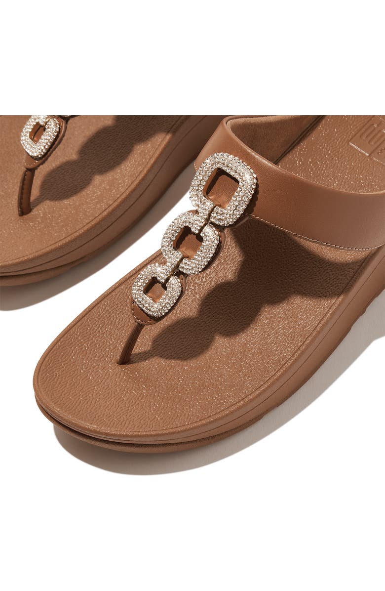 FitFlop Fino Platform Wedge Flip Flop, Alternate, color, Deep Tan