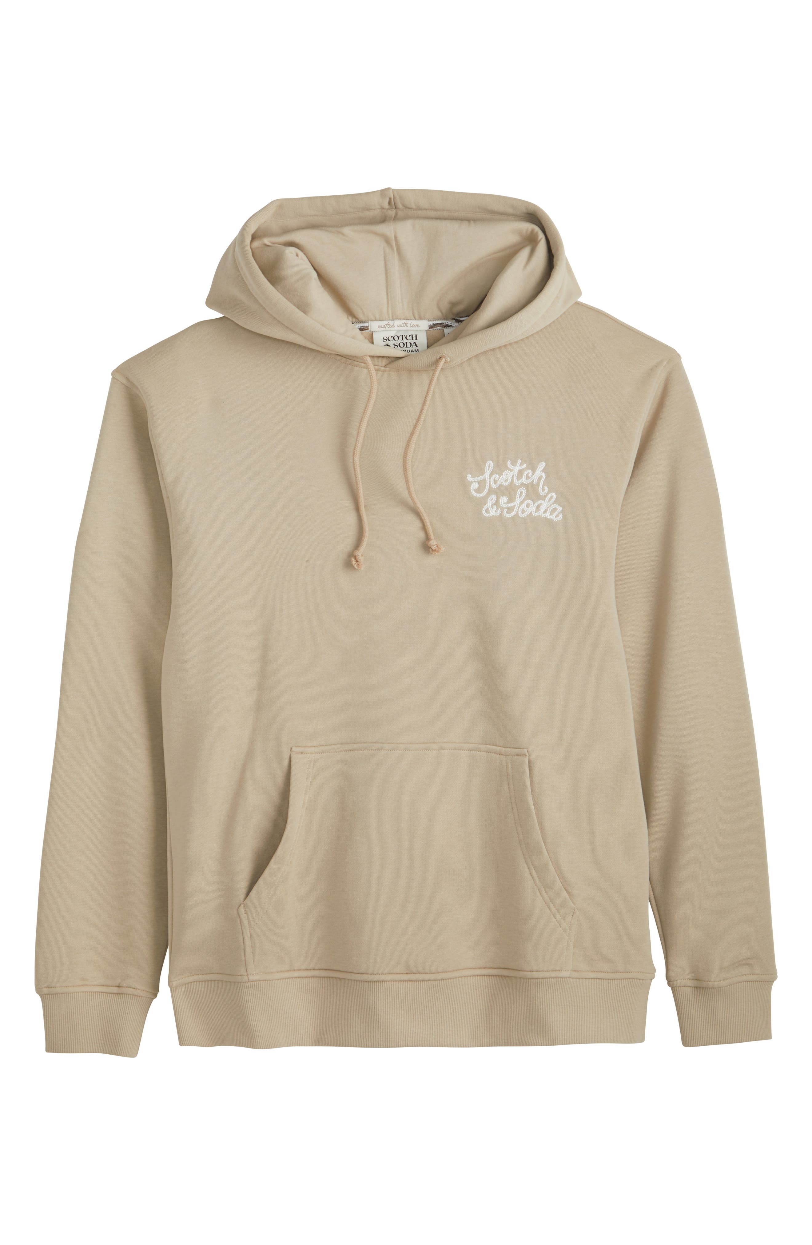 Scotch & Soda Relaxed Fit Embroidered Fleece Hoodie