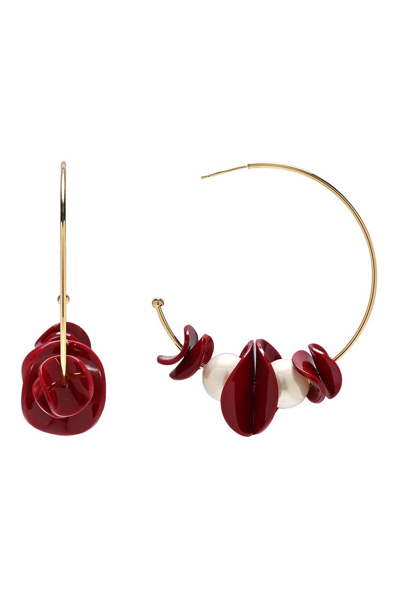 Giovanna Hoop Earrings, Main, color, GOLD