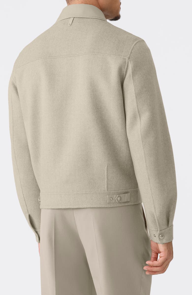 Mackage Hayes Herringbone Mixed Media Wool Jacket, Alternate, color, Taupe Mix-Taupe