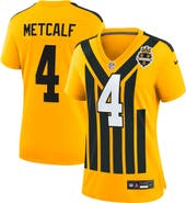Nike Women's Nike DK Metcalf Gold Pittsburgh Steelers Alternate 1933 Throwback Game Jersey