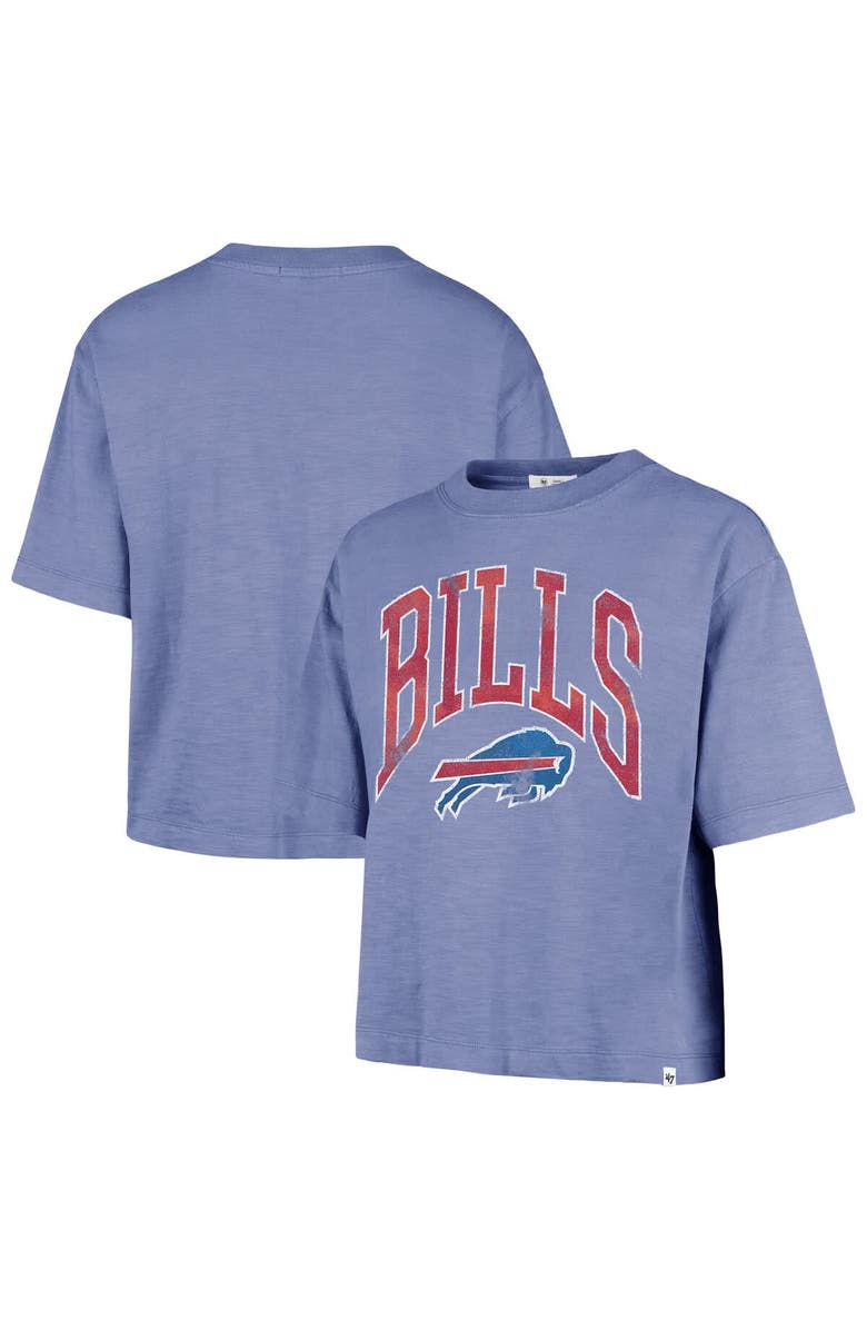 '47 Women's '47  Royal Buffalo Bills Cropped Mindi Slub T-Shirt, Main, color, Royal