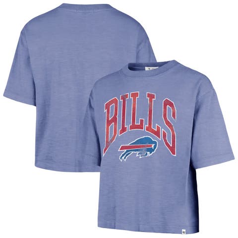 Women's '47  Royal Buffalo Bills Cropped Mindi Slub T-Shirt