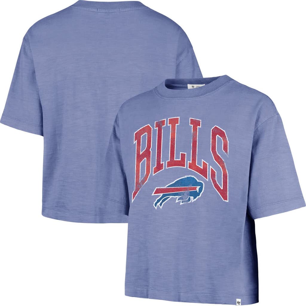 47 Brand '47 Royal Buffalo Bills Cropped Mindi Slub T-shirt In Blue