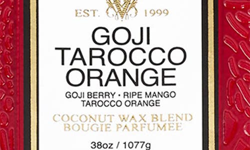 Voluspa Goji Tarocco Orange Three-wick Hearth Candle In Red