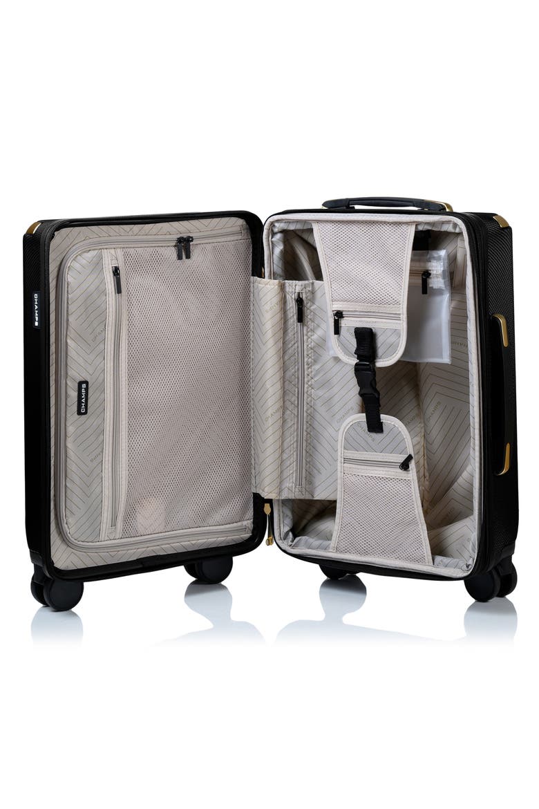 Luxe II 3-Piece Hardside Spinner Suitcases, Alternate, color, BLACK