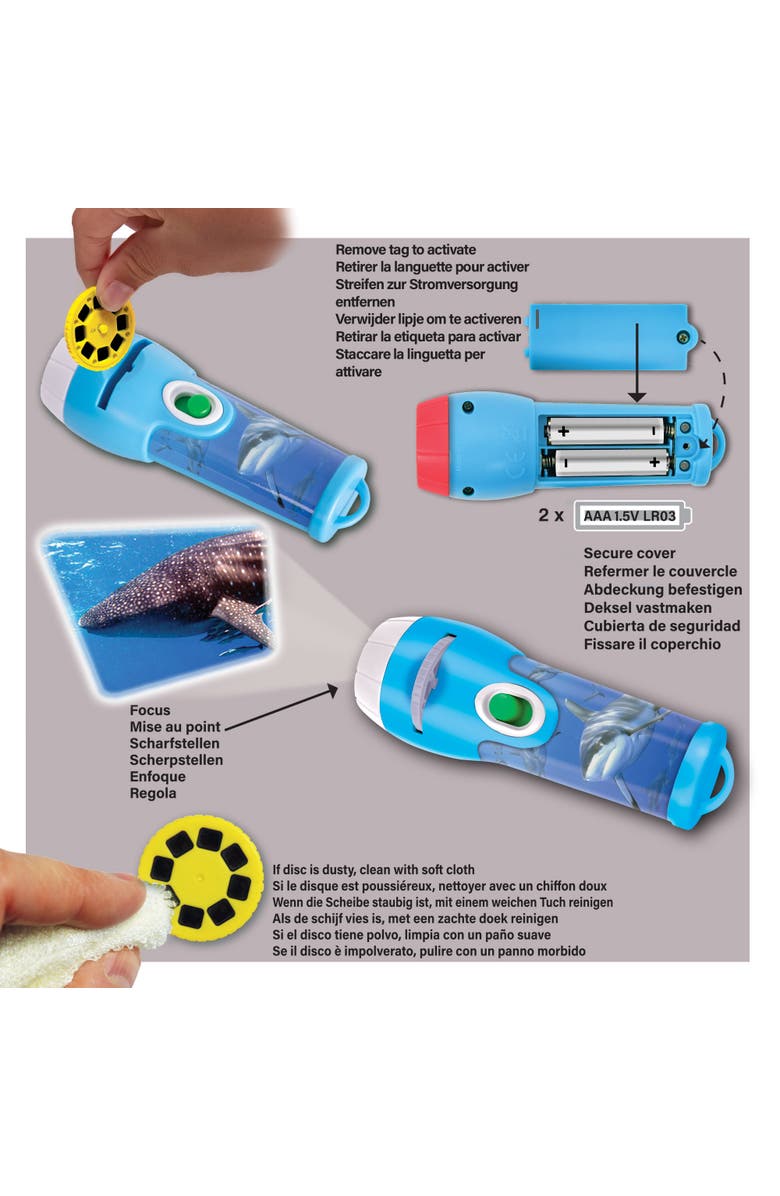 Brainstorm Toys Shark Torch & Projector Ages 3+, Alternate, color, Multicolored