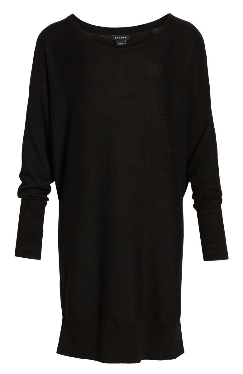 Trouvé Off the Shoulder Sweater Tunic, Alternate, color,