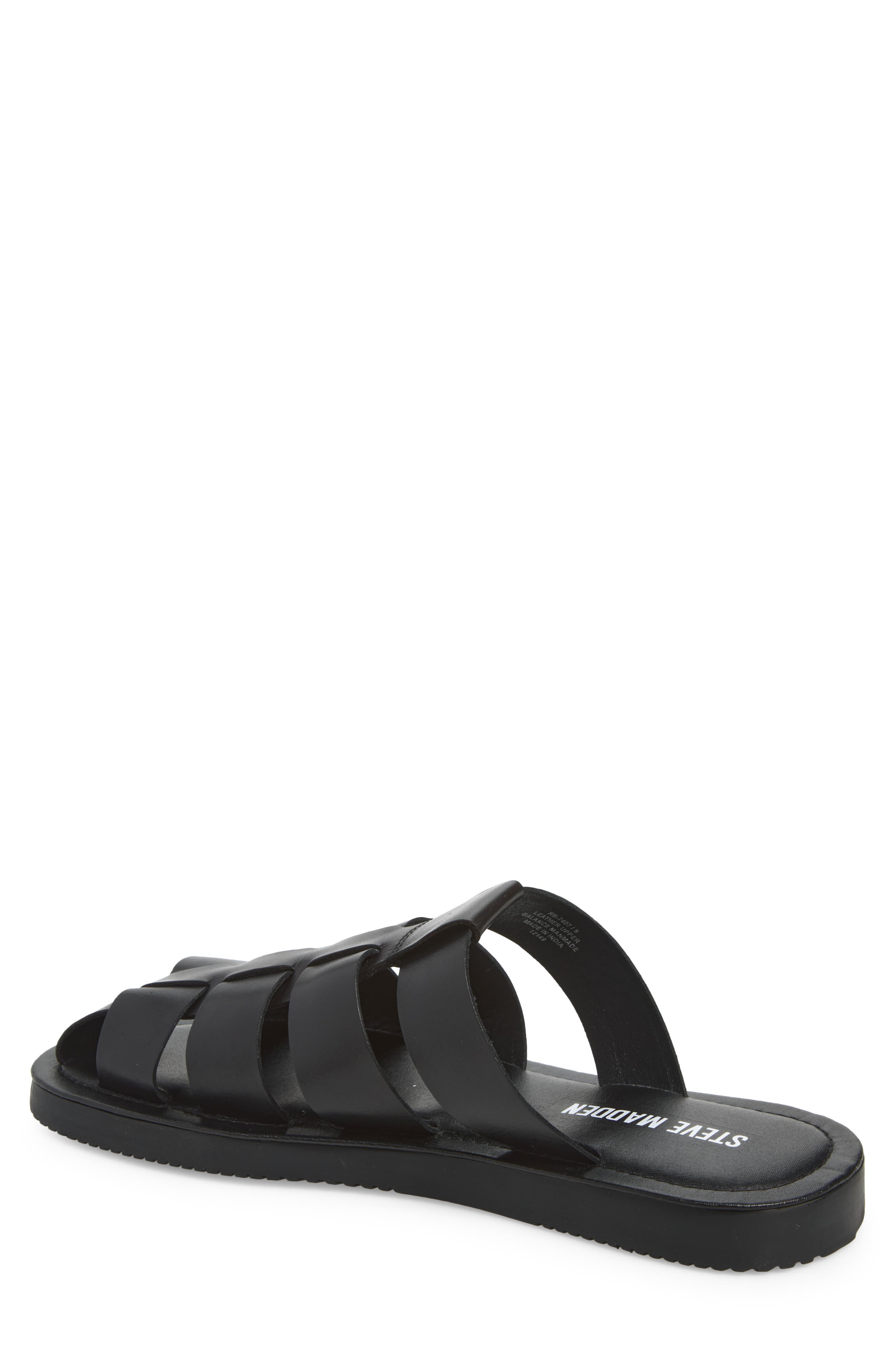 Brody Fisherman Mule, Alternate, color, BLACK LEATHER
