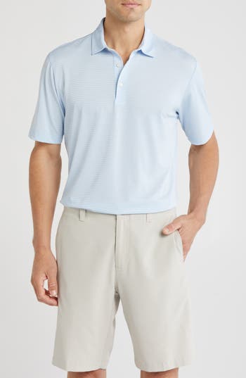 Greg Norman Feeder Stripe Oyster Piqué Knit Polo
