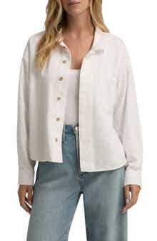 The Thinking About It Cotton Button-Up Shirt