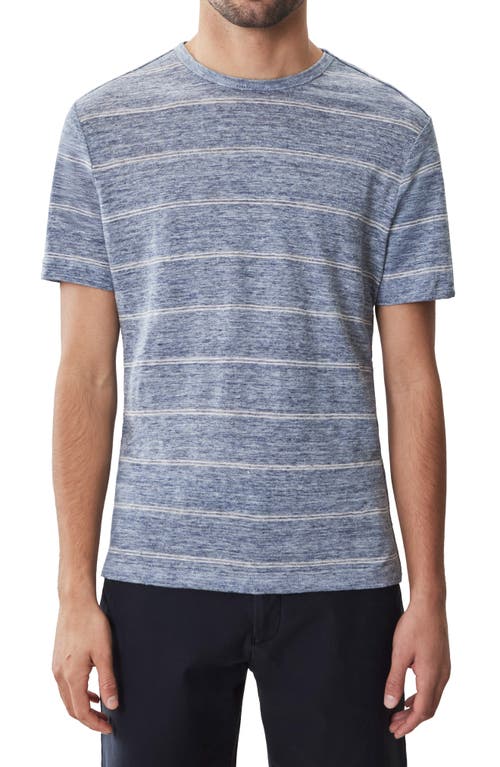 Robert Barakett Folsom Short Sleeve Stripe Linen Blend T-shirt