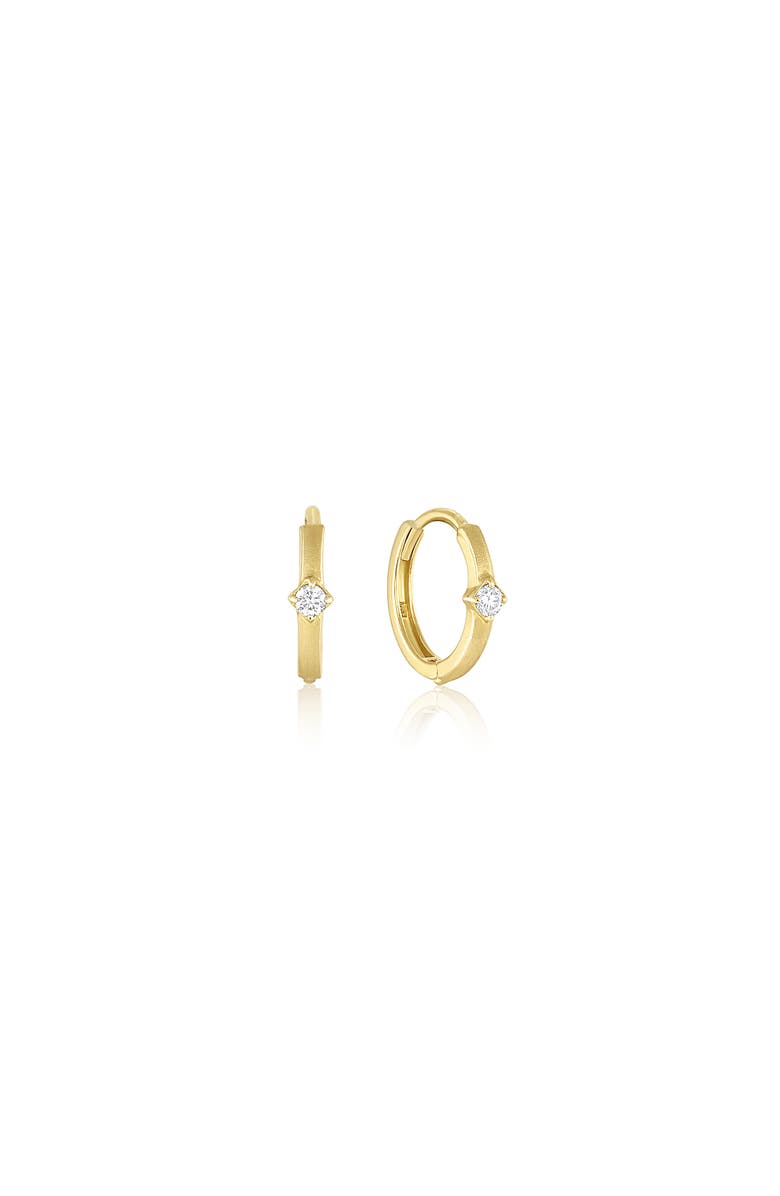 Set & Stones Lima 14k Gold Diamond Huggies, Main, color, Yellow Gold