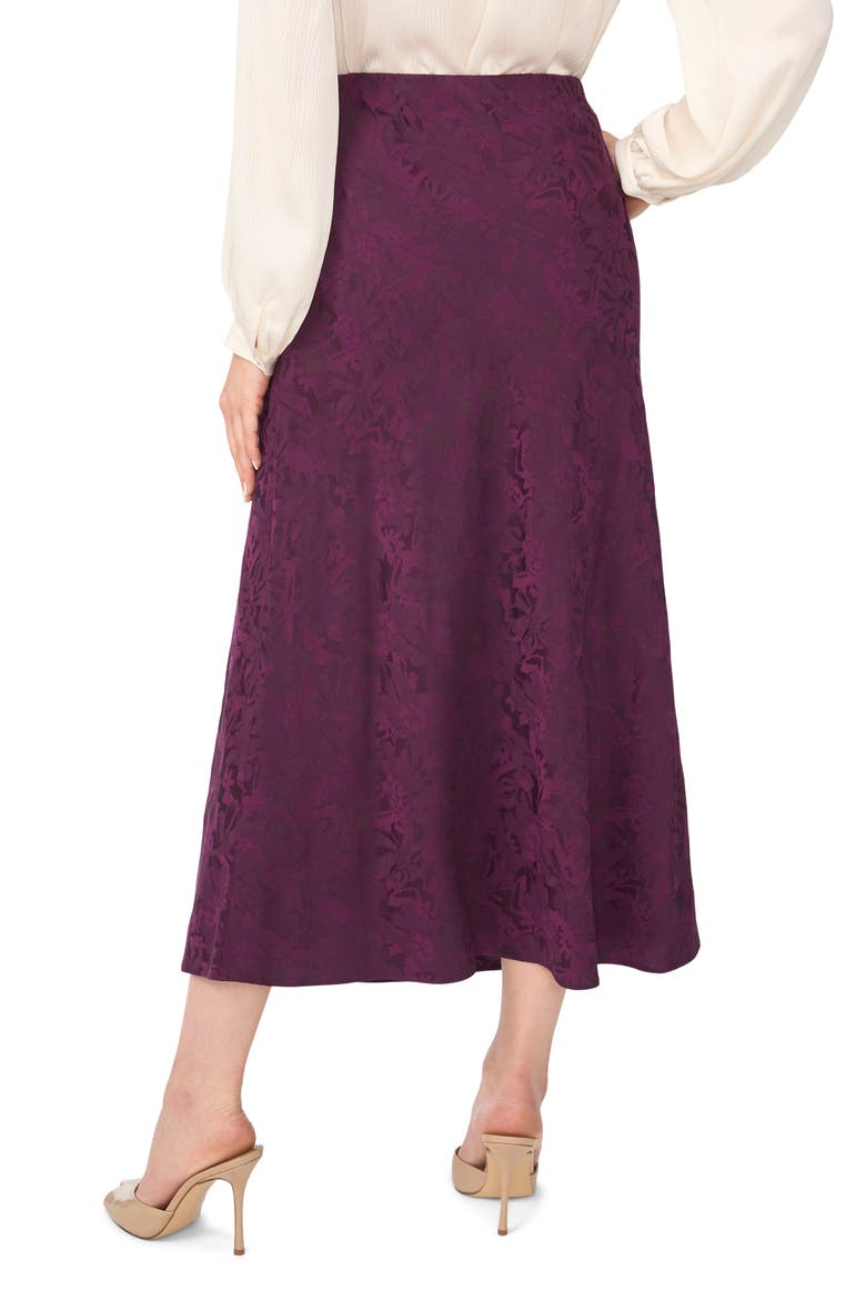 Jacquard Pull-On Midi Skirt, Alternate, color, WINTER BLOOM