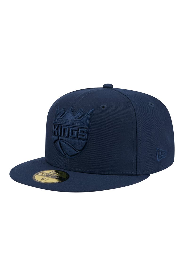 Men's New Era Navy Sacramento Kings Tonal Color Pack 59FIFTY Fitted Hat, Main, color, Navy