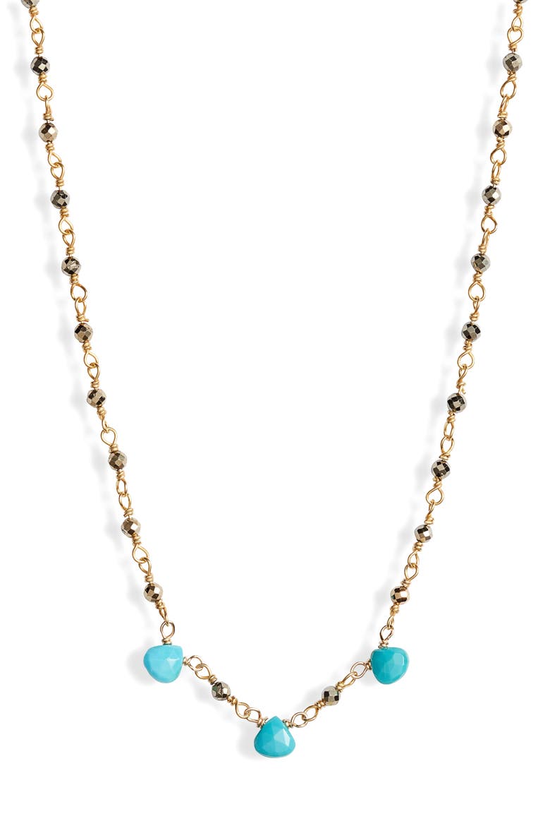 Lori Semiprecious Stone Collar Necklace, Main, color, GOLD