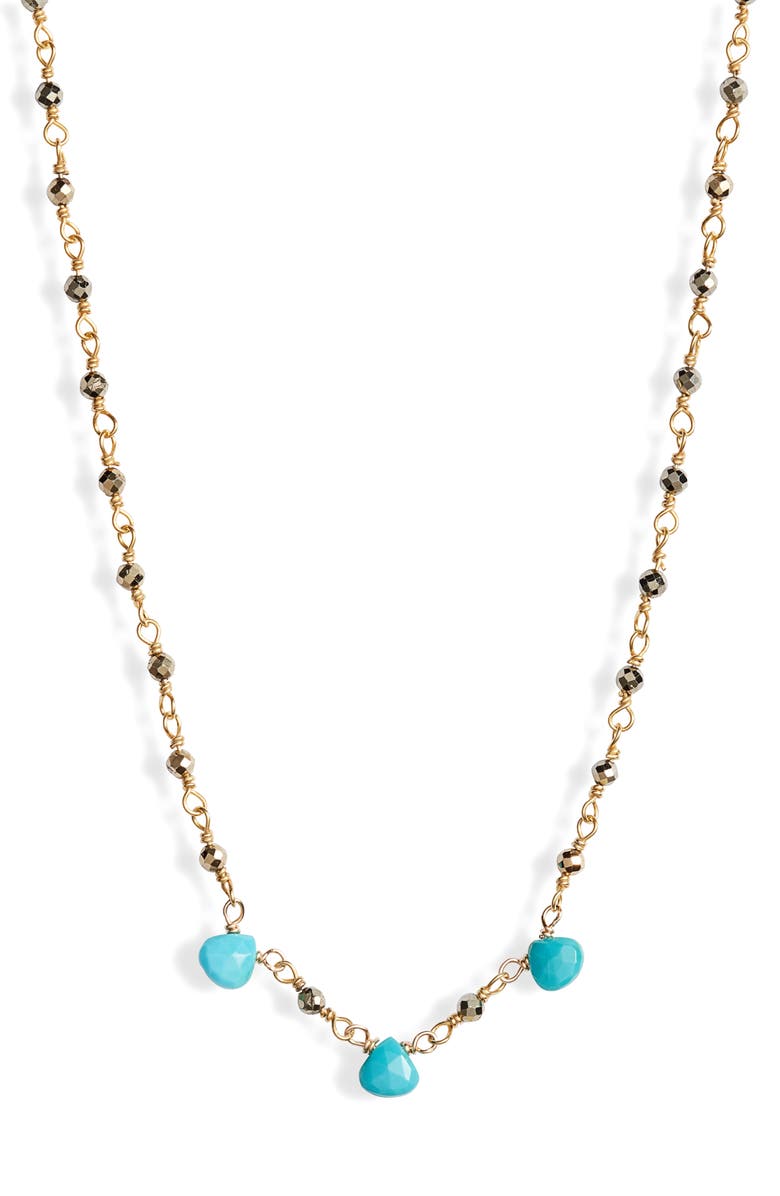 ela rae Lori Semiprecious Stone Collar Necklace, Main, color, 