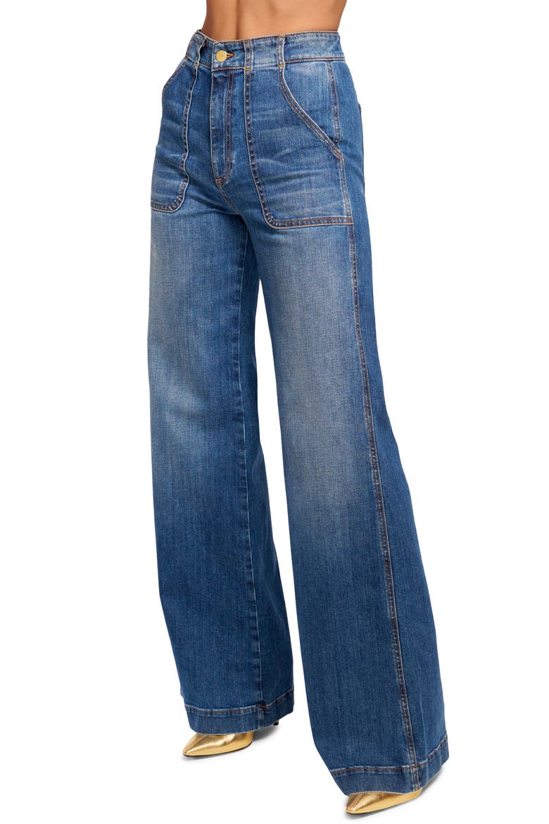Theodora High Waist Wide Leg Jeans, Main, color, MEDIUM WASH