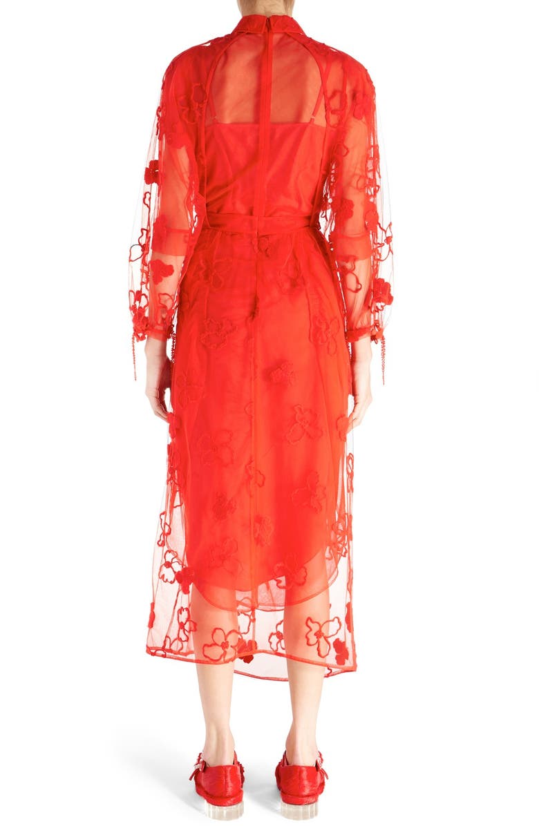 Simone Rocha 'Spooky' Floral Embroidered Dress, Alternate, color, 