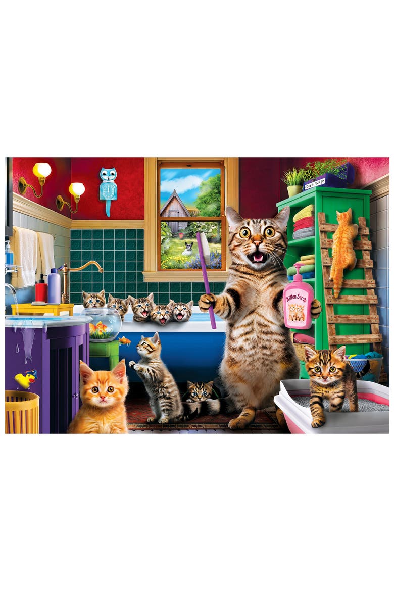 Bathtime Antics 1000 Piece Jigsaw Puzzle, Alternate, color, Multicolor