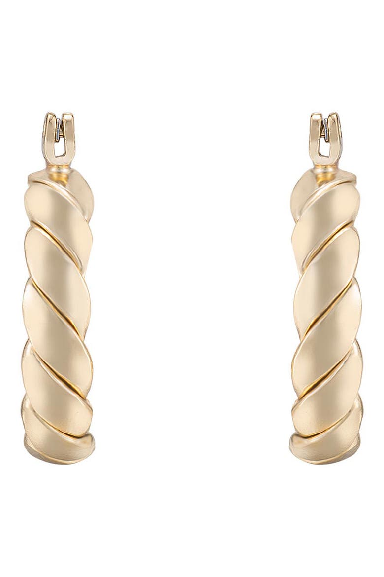 Textured Huggie Hoop Earrings, Alternate, color, GOLD