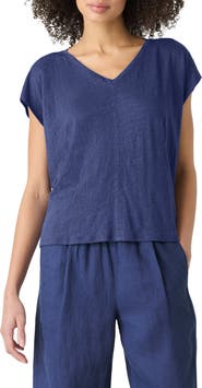 (取寄) アイリーン フィッシャー レディース V-ネック ショート スリーブ ティー Eileen Fisher women V-Neck Short Sleeve Tee Dragonfly Women's Eileen Fisher V-Neck Short Sleeve Tee | Zappos.com