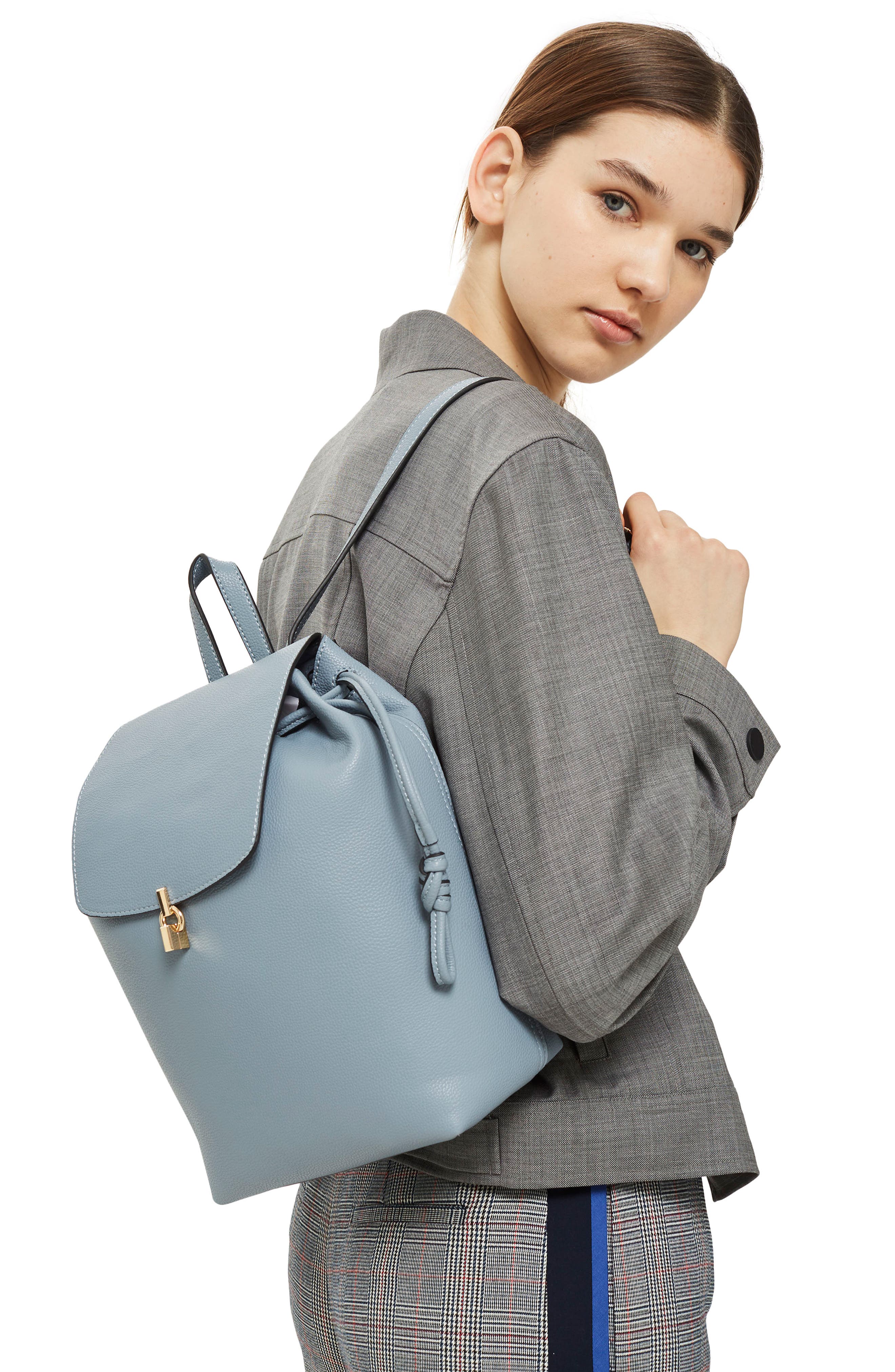 Lucy Metal Tab Backpack, Alternate, color, BLUE MULTI