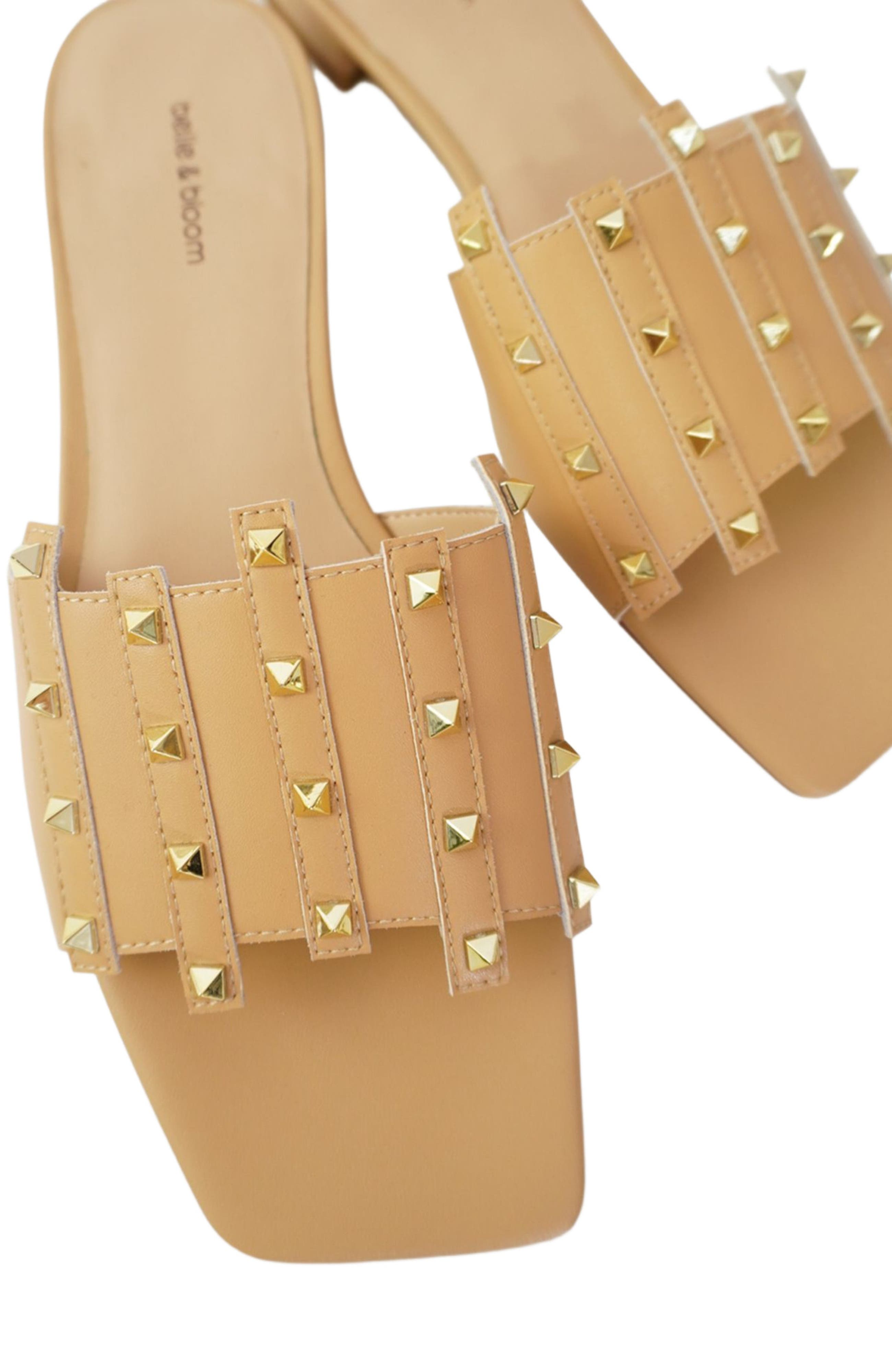 Until We Meet Stud Slide, Alternate, color, Tan
