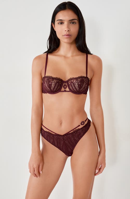 Etam Virtuose Tanga In Brown