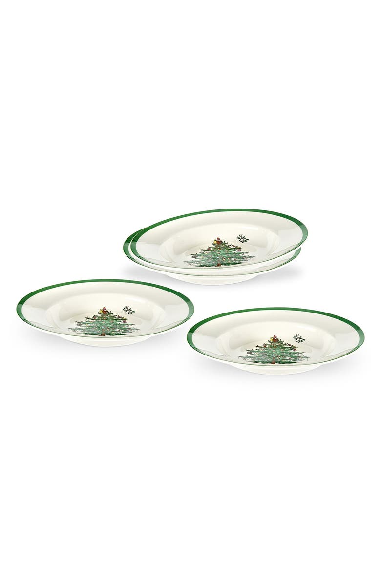 Spode Christmas Tree Set of 4 Soup Bowls, Main, color, 