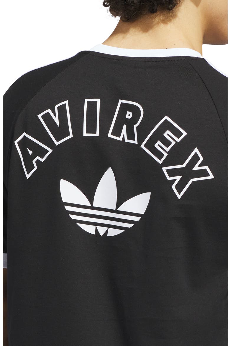 Avirex Ringer Tee, Alternate, color, BLACK