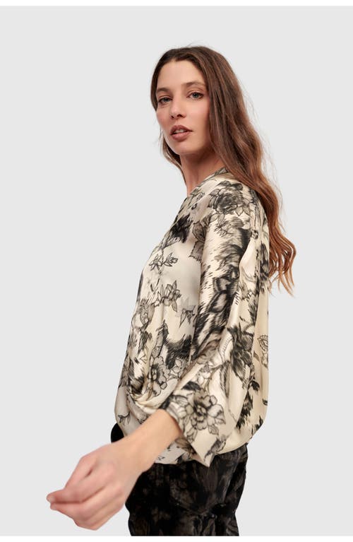 Alembika Fatima Draped Top In Black
