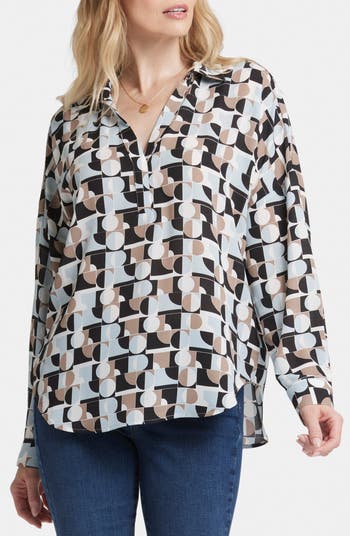 NYDJ Becky Recycled Polyester Georgette Blouse | Nordstrom