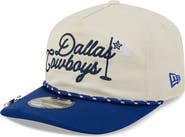 New Era Men's New Era Cream/Royal Dallas Cowboys Golf Flag 19TWENTY Adjustable Hat