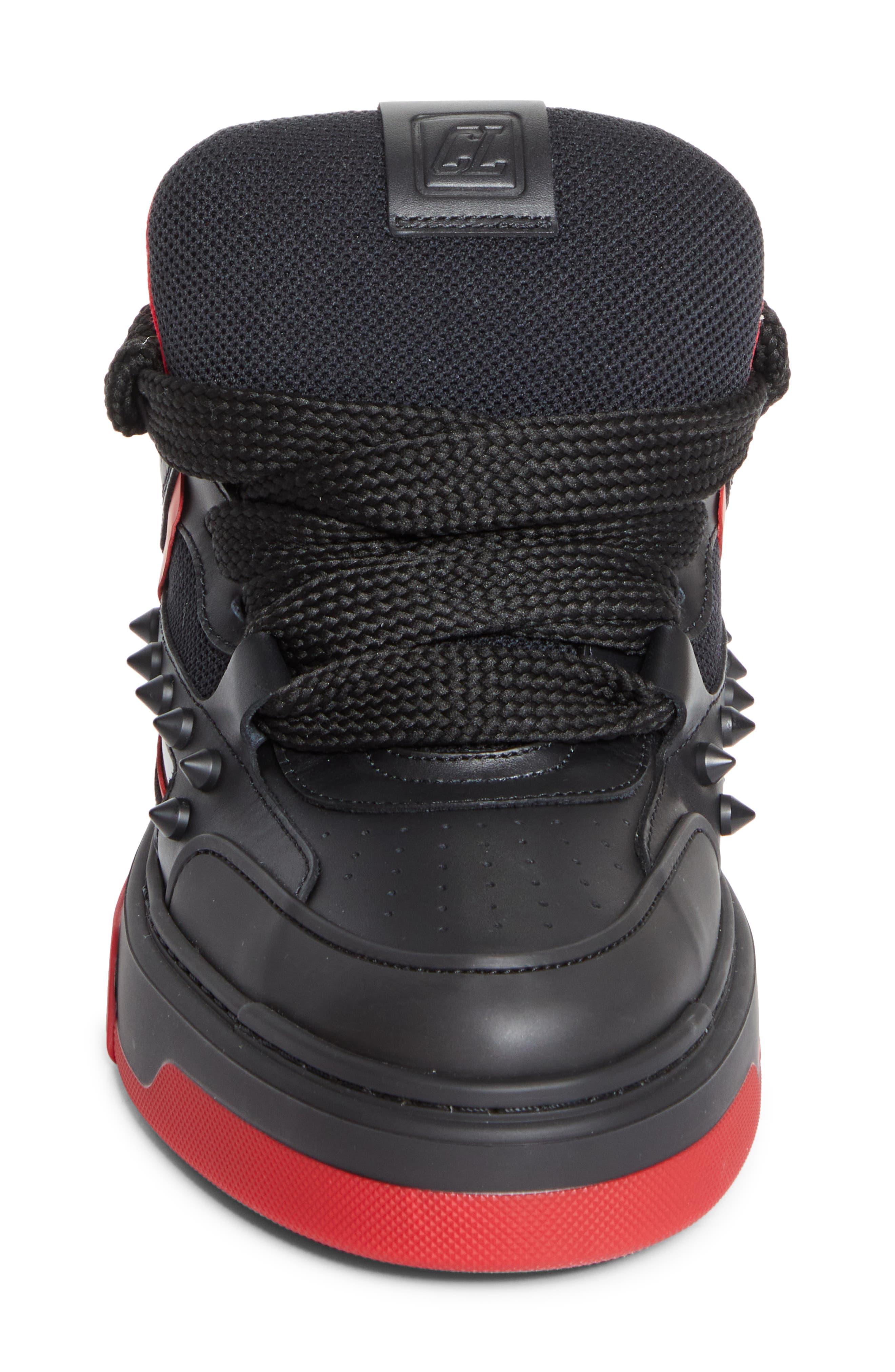 Christian Louboutin Astroskate Mixed Media Sneaker, Alternate, color, Black/ Loubi