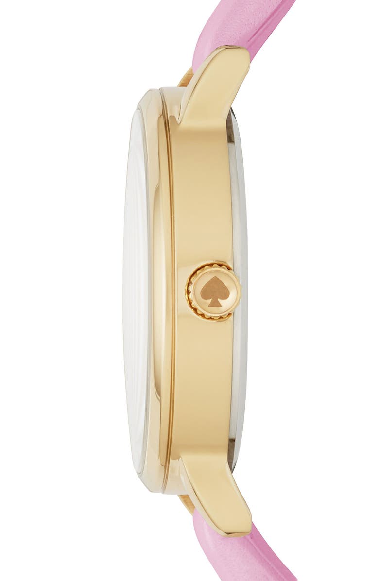 Kate Spade New York metro novelty leather strap watch, 34mm, Alternate, color, 