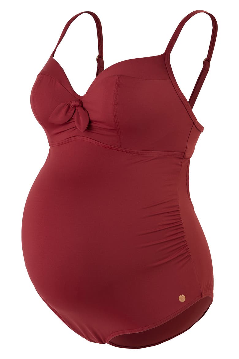 Monaco One-Piece Maternity Swimsuit, Alternate, color, TERRACOTA
