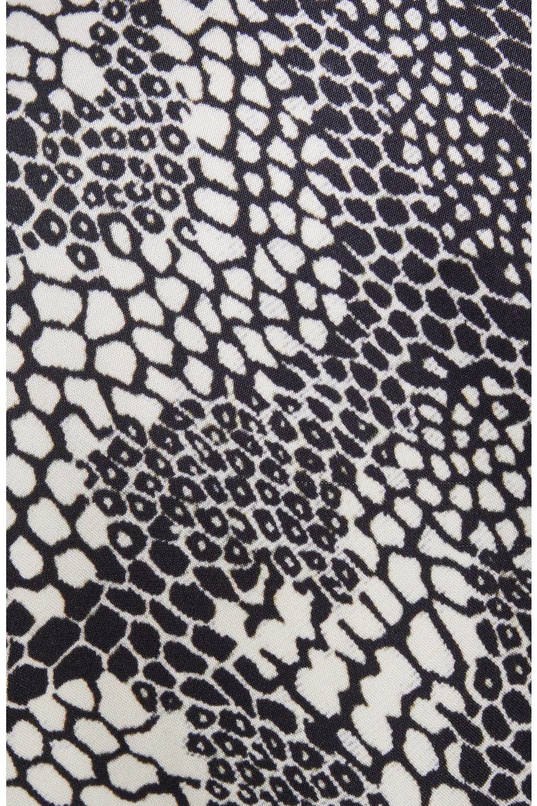 Vilma Print Twist Puff Sleeve Dress, Alternate, color, BLACK 01BK