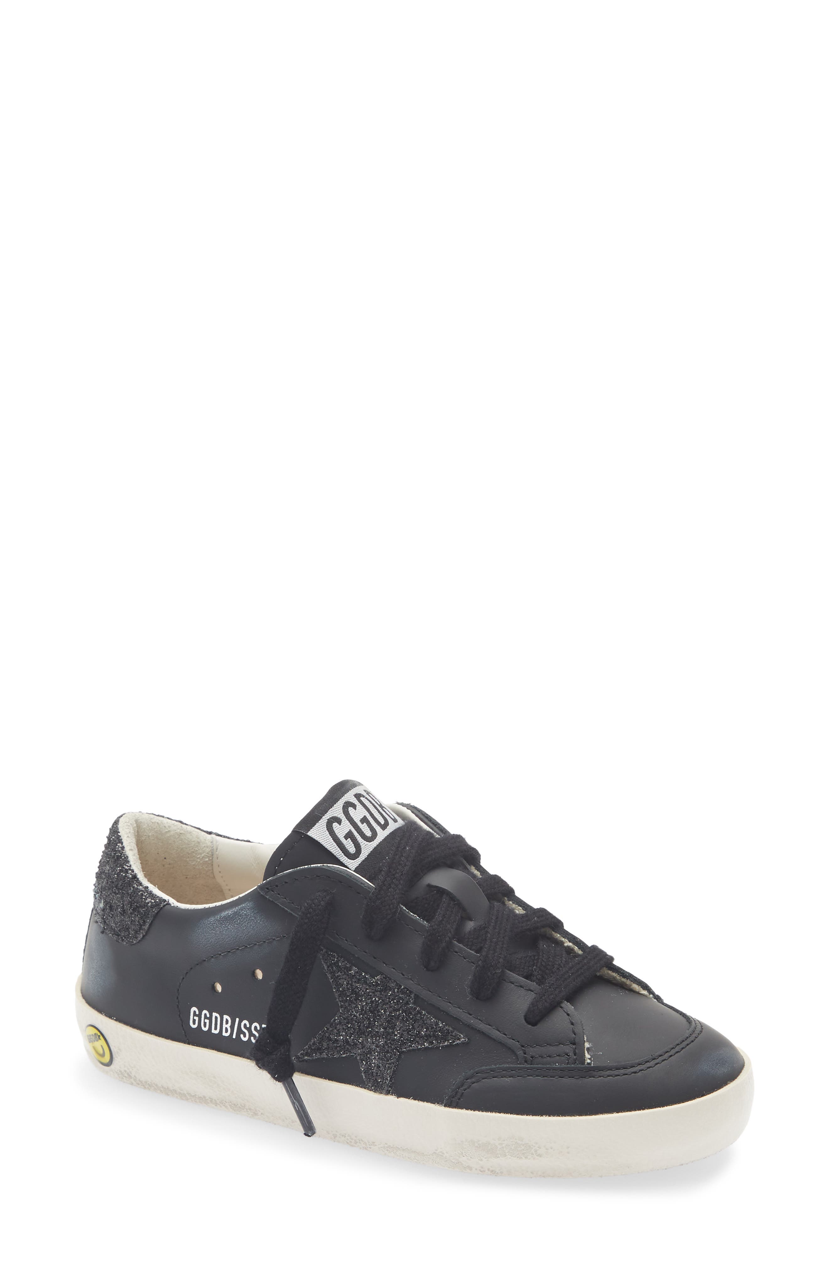 Kids' Super-Star Sneaker, Main, color, BLACK