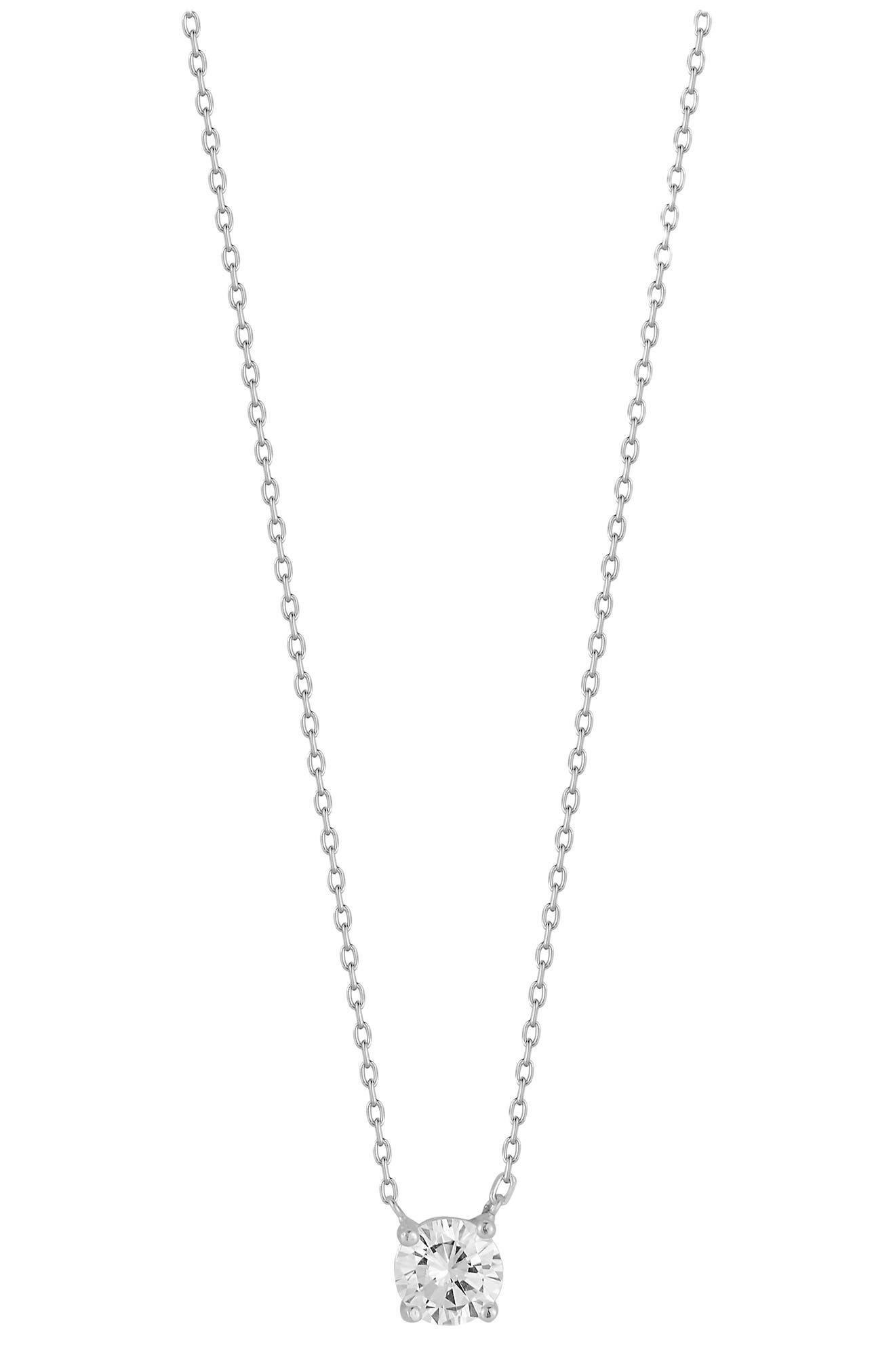 GLAZE JEWELRY Solitaire CZ Pendant Necklace