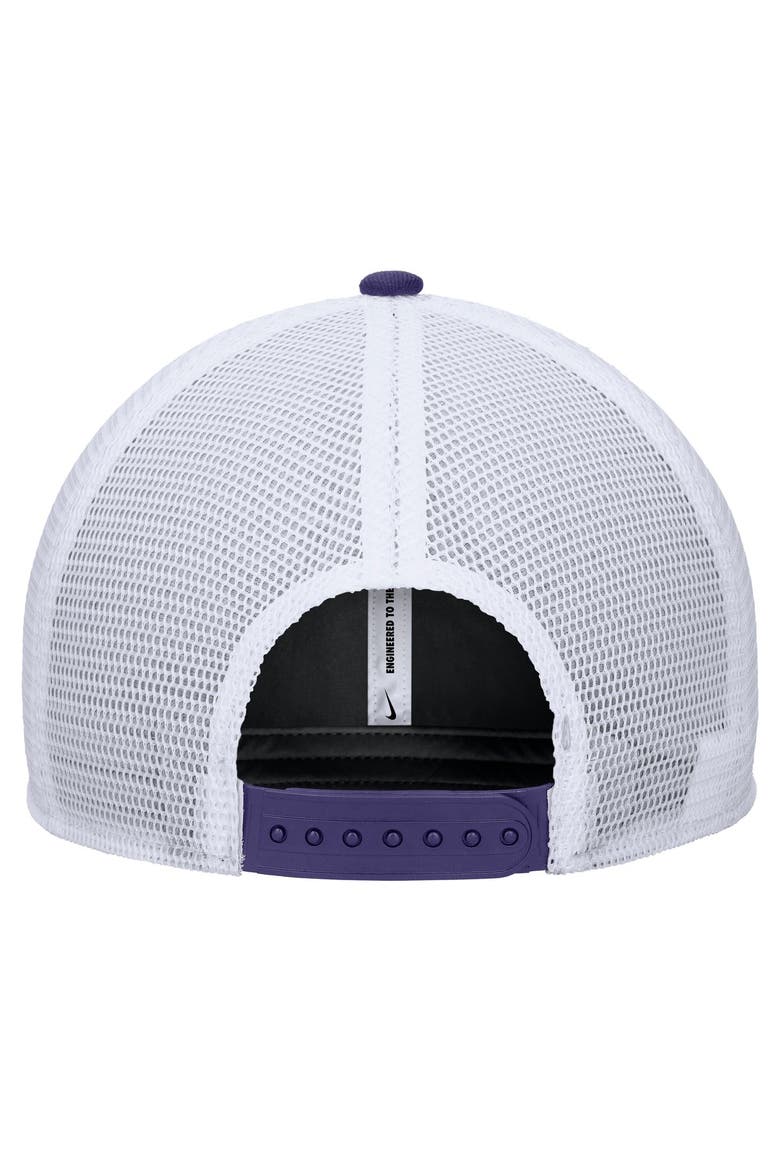 Men's Nike Purple TCU Horned Frogs Rise Adjustable Trucker Hat, Alternate, color, Purple