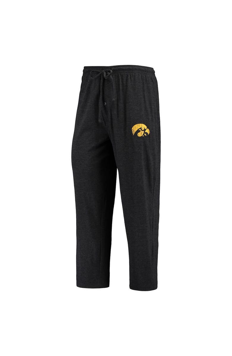 CONCEPTS SPORT Men's Concepts Sport Black/Heathered Charcoal Iowa Hawkeyes Meter Long Sleeve T-Shirt & Pants Sleep Set, Alternate, color, 