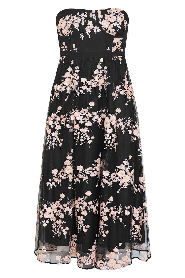 Ambrosia Embellished Tulle Maxi Dress, Alternate, color, BLACK