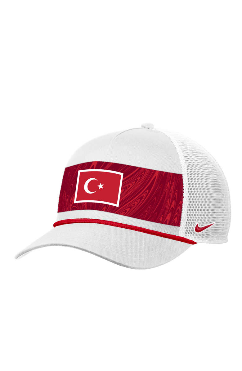 Nike Men's Nike Red Turkey National Team Rise Rope Trucker Adjustable Hat, Main, color, Red