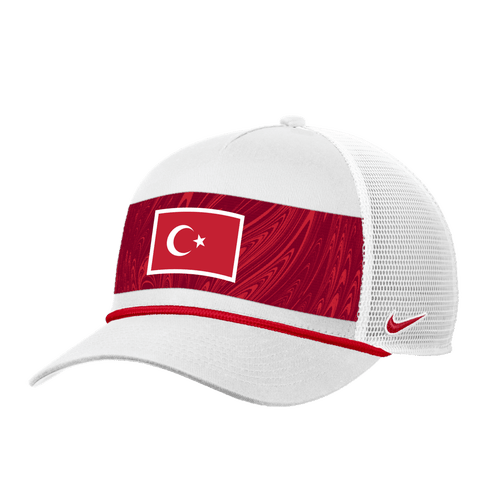 Men's Nike  Red Turkey National Team Rise Rope Trucker Adjustable Hat