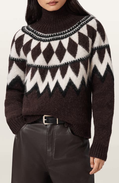 Tara Fair Isle Alpaca & Wool Blend Turtleneck Sweater