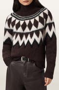 AllSaints Tara Fair Isle Alpaca & Wool Blend Turtleneck Sweater