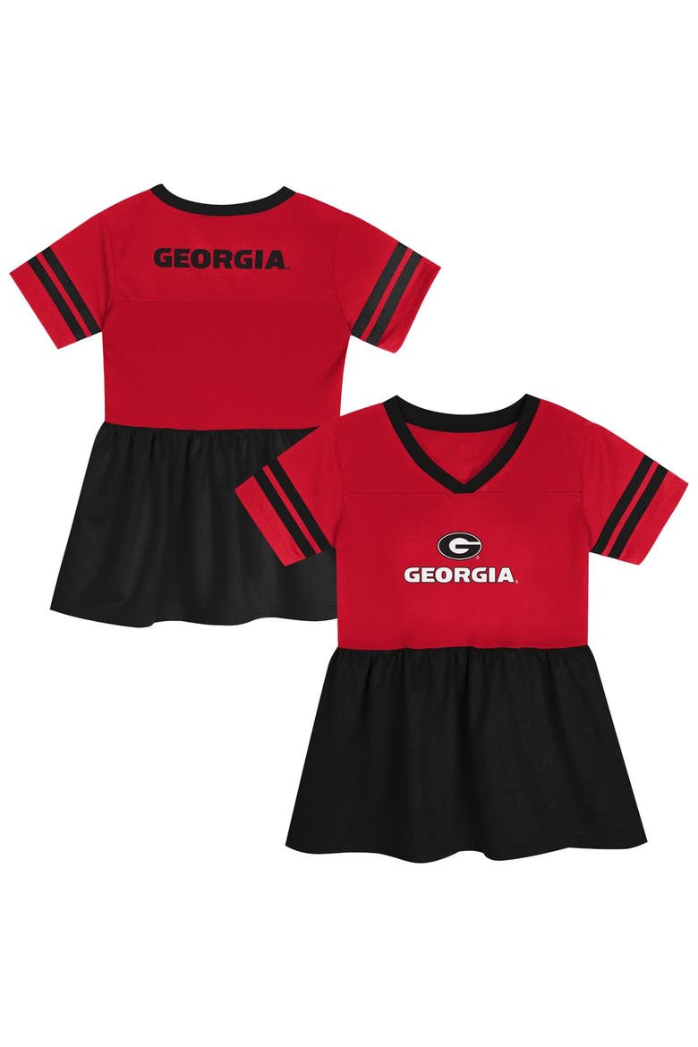 Toddler Outerstuff Red/Black Georgia Bulldogs Stadium Lights Fashion Jersey Dress, Main, color, Red