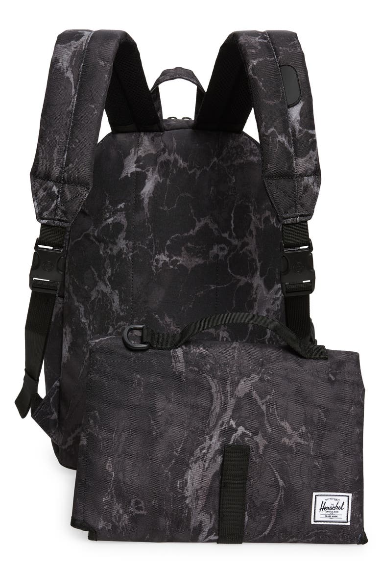 Settlement Sprout Diaper Backpack, Alternate, color, BLACK MARBLE